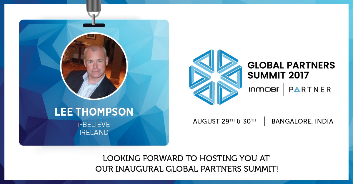 saytonsays's tweet photo. Delighted to have #InMobiPartner Lee, from i-Believe for our inaugural Global Partner Summit  #InMobiGPS2017. https://t.co/tpNiPRuNXR