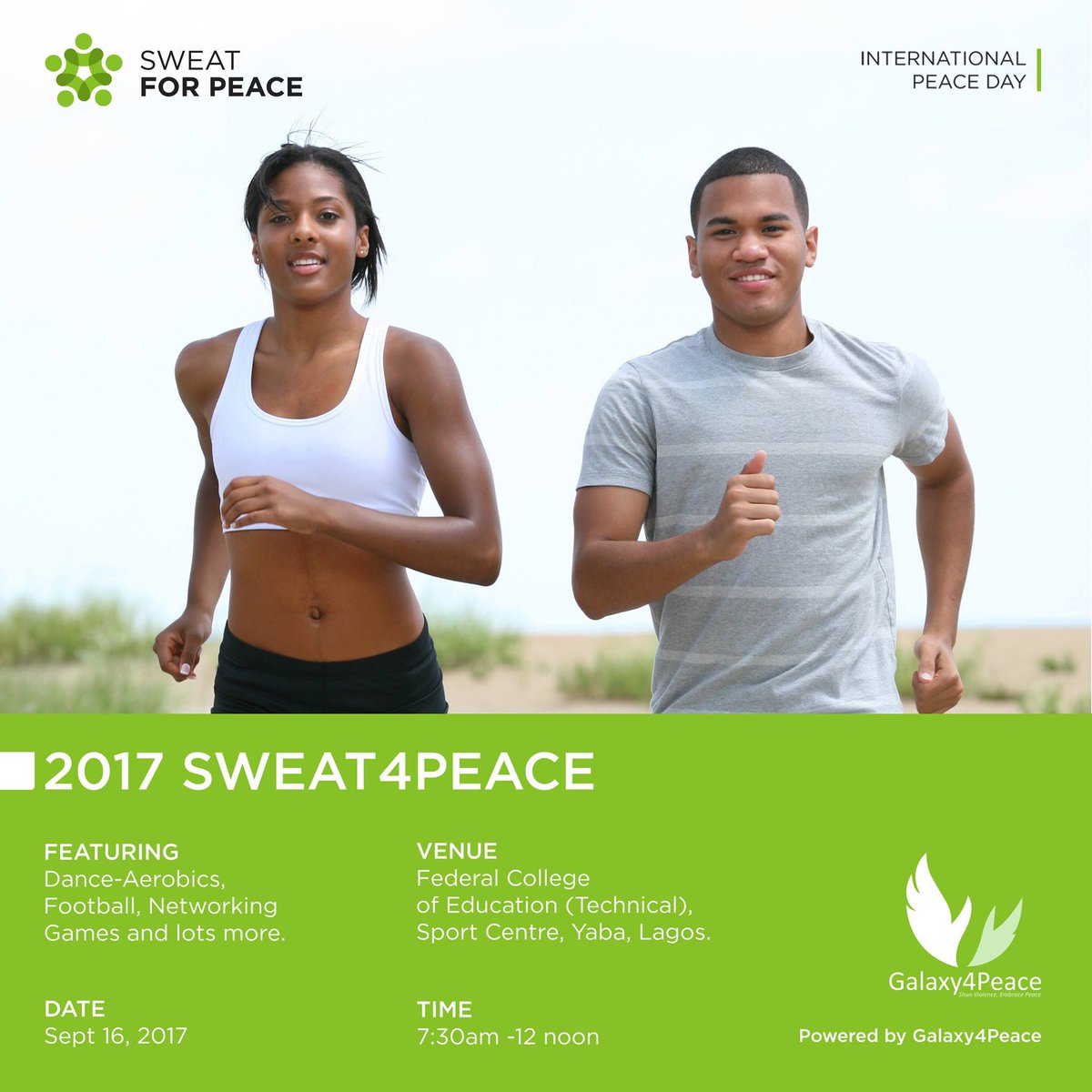 50 Retweets to get <a href="/FALZtheBAHDGUYY/">FALZ the BAD GUY</a> to be part of #Sweat4Peace2017 #PeaceDay Campaign!
Guys kindly join us let's pull him in Pls #DoIt4Peace