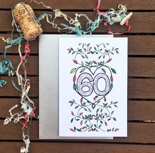 _RaeRadford's tweet photo. Can you spot the tiny #hedgehogs? 
Perfect card for a 60th birthday or anniversary!
https://t.co/gmkLrU8Yrs
#etsyseller #handmade https://t.co/z986SYVjdw