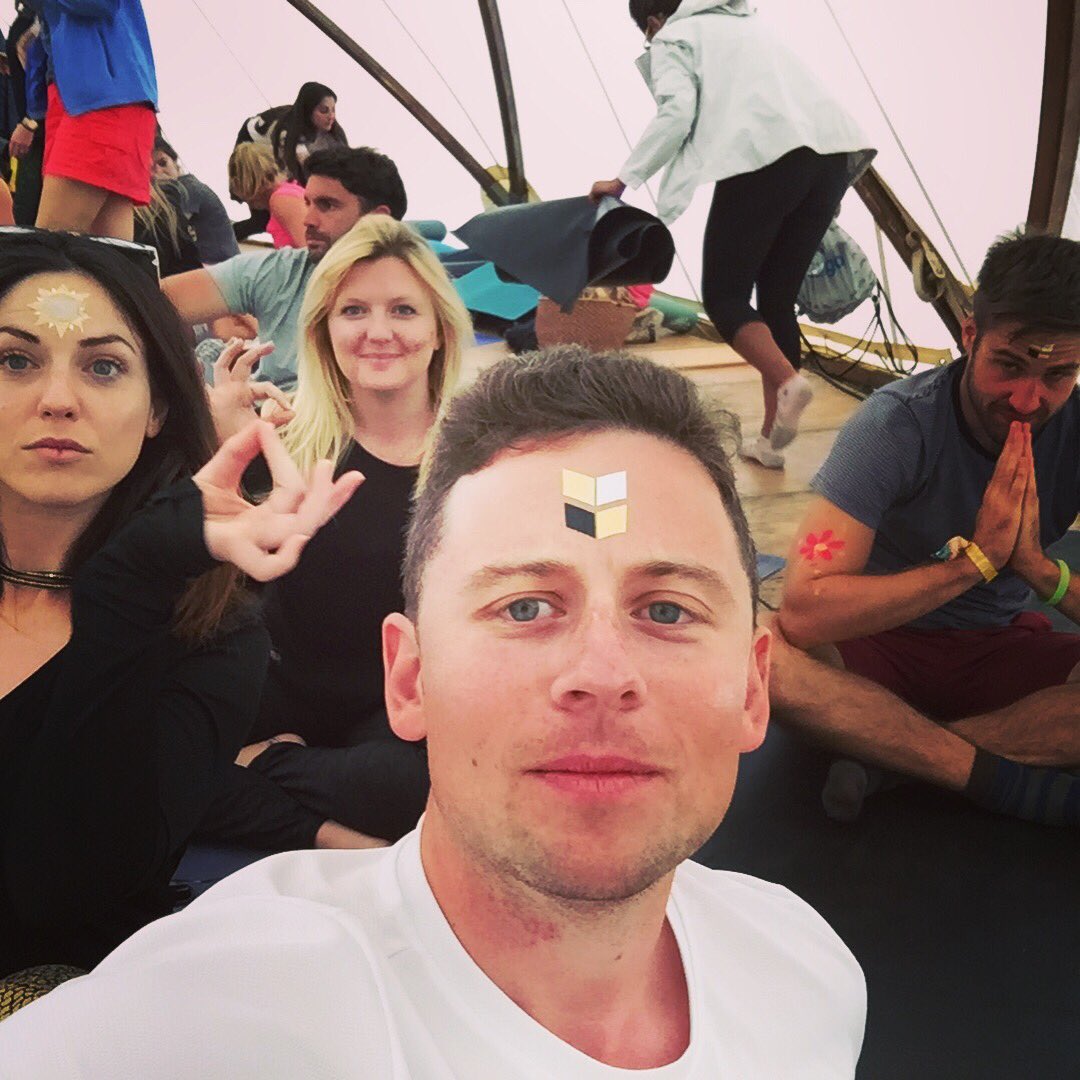 LaurenceKC's tweet photo. Meditation, swimming, wellness and a rock concert! Thanks @wework for the #weworksummercamp https://t.co/a8xJ6z3BBX