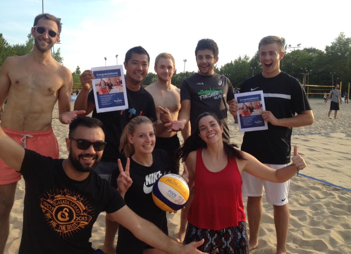 Eaquals's tweet photo. The students @ECBerlin are having a fantastic time! Here they are playing volleyball as part of their social programme. #eaquals17students https://t.co/AmAMsX8n4s