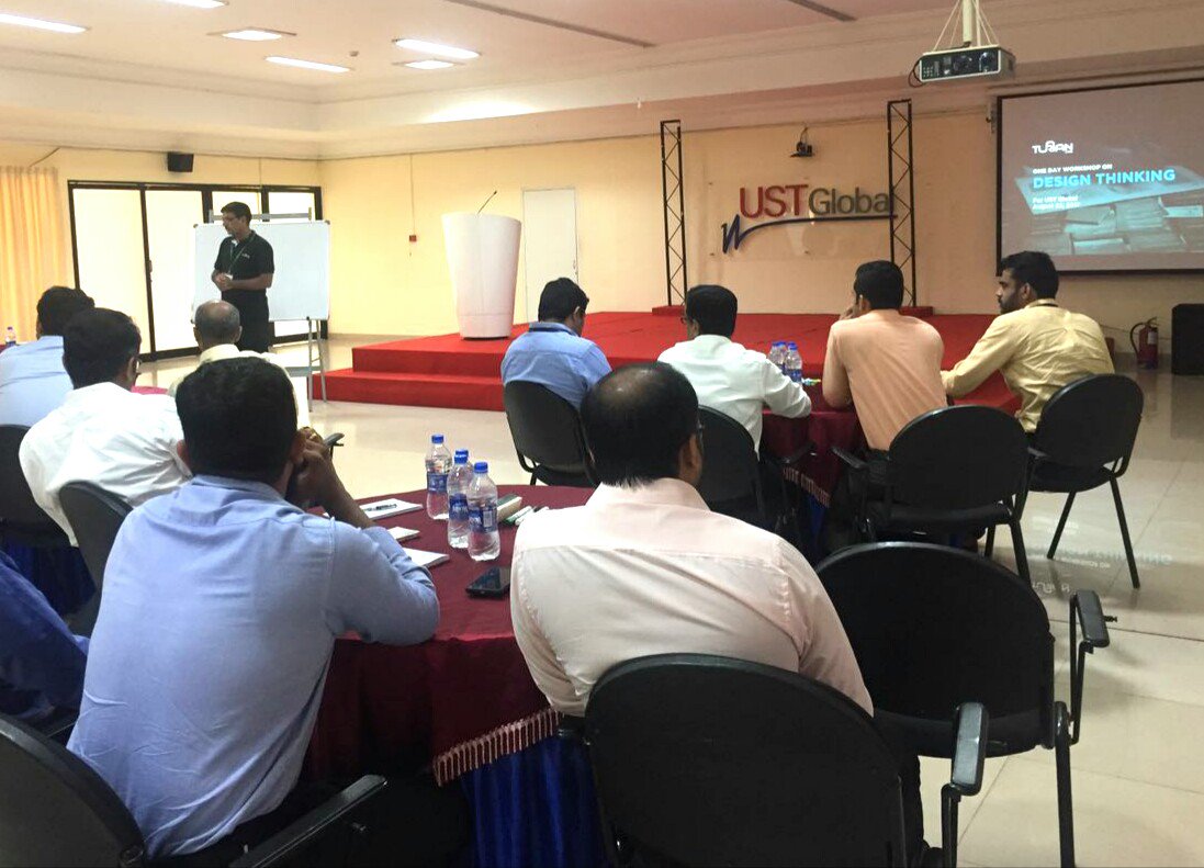 turianlabs's tweet photo. Our team with senior executives of @USTGlobal today, to help them chart out a #DesignThinking driven future. @lookinbard @nikhitaghugari https://t.co/yfUbFQ1qia