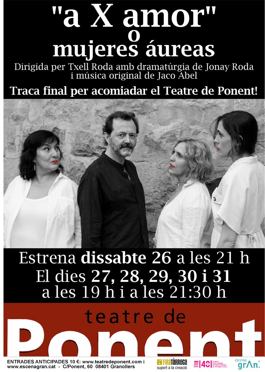 TeatrePonent's tweet photo. El paper de la dona com a personatge de la literatura i també com a creadora a "A X AMOR" a Granollers #donesicultura #teatre #historia https://t.co/c9c8ovriJg