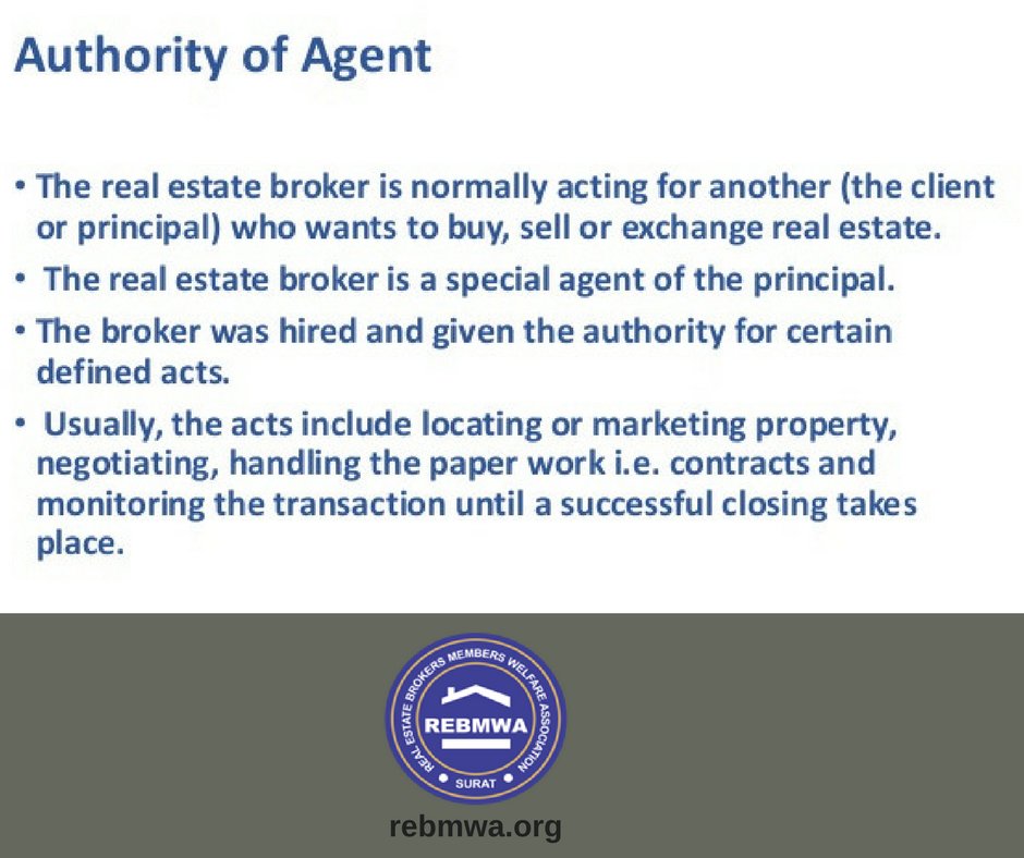 Authority of real estate #agents . #rebmwa #surat #rights #brokers #realestate #india