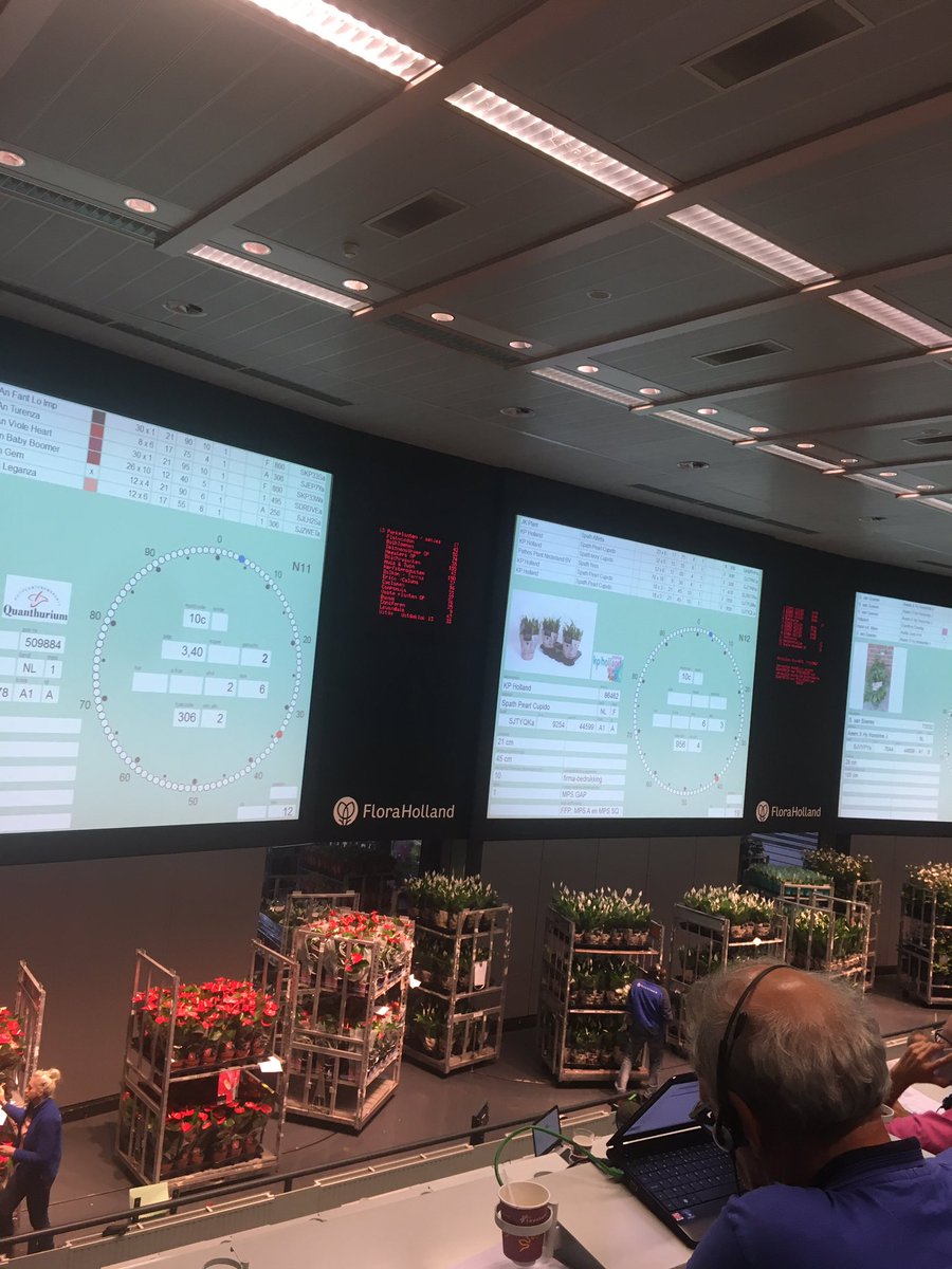 jilderdabloemen's tweet photo. De fysieke klok! Wat een mooie handel! Kan geen foto tegenop! Dit mag toch niet verdwijnen @FloraHolland ! En nog steeds een volle tribune! https://t.co/AclRA68EP8