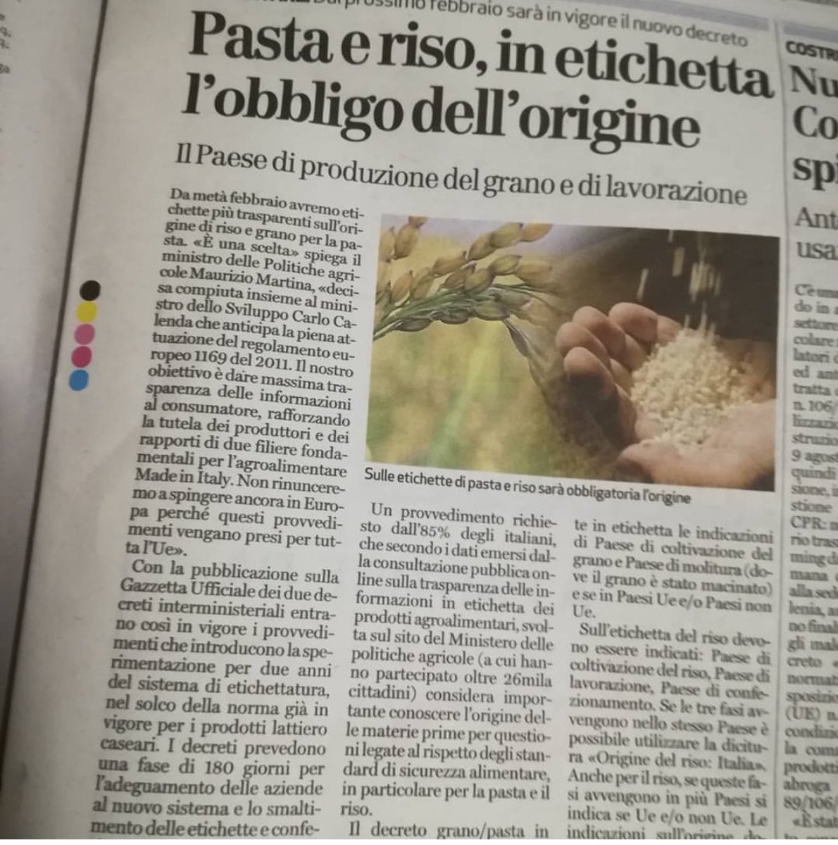 RisoMelotti's tweet photo. Origine Italia..quello che dovremo cercare sulle etichette per mangiare Italiano!
#italianfood #ciboitaliano #riso #rice #etichetta #origine https://t.co/2pRtgc5cbP