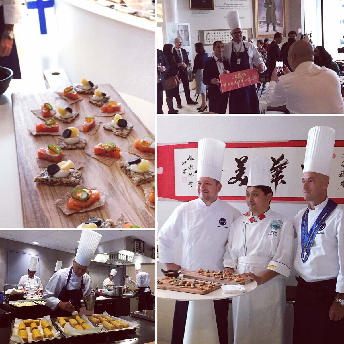 Onnea Fazer Culinary Teamille tämän päivän kokkikisaan Kiinan keittiömestareiden kanssa! #fazerculinaryteam #foodbringsustogether
