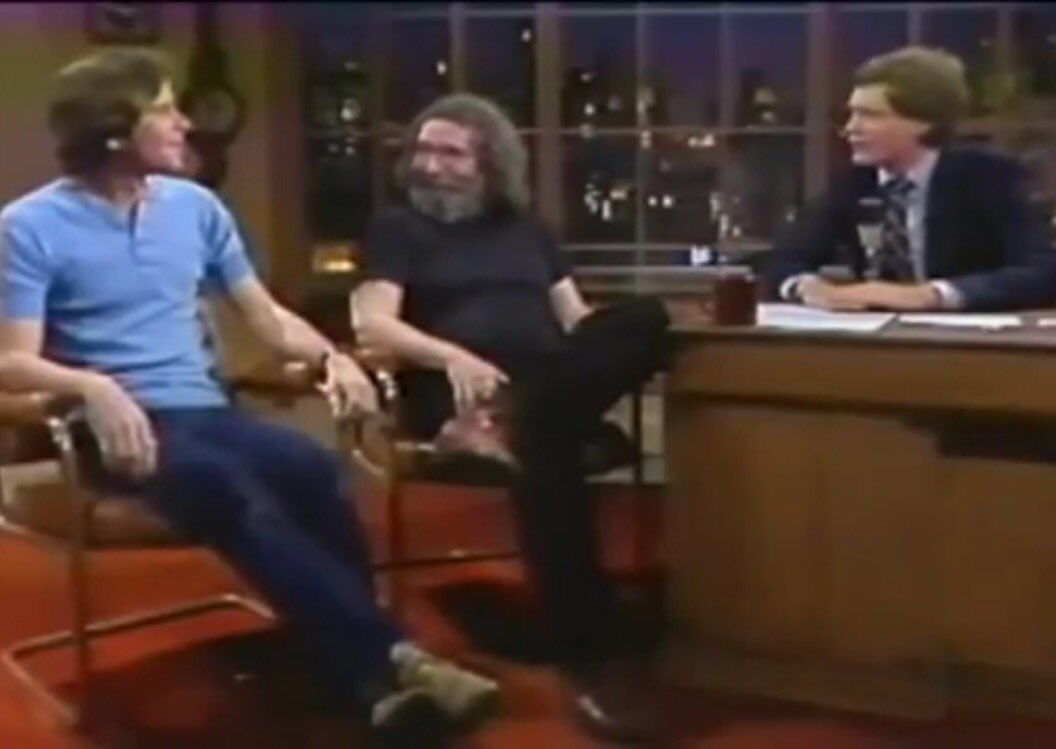 hernwood's tweet photo. YouTube deep dive. Bobby and Jerry visit Letterman #GratefulDead https://t.co/zpc1HuwswX https://t.co/eYS9AgntnV