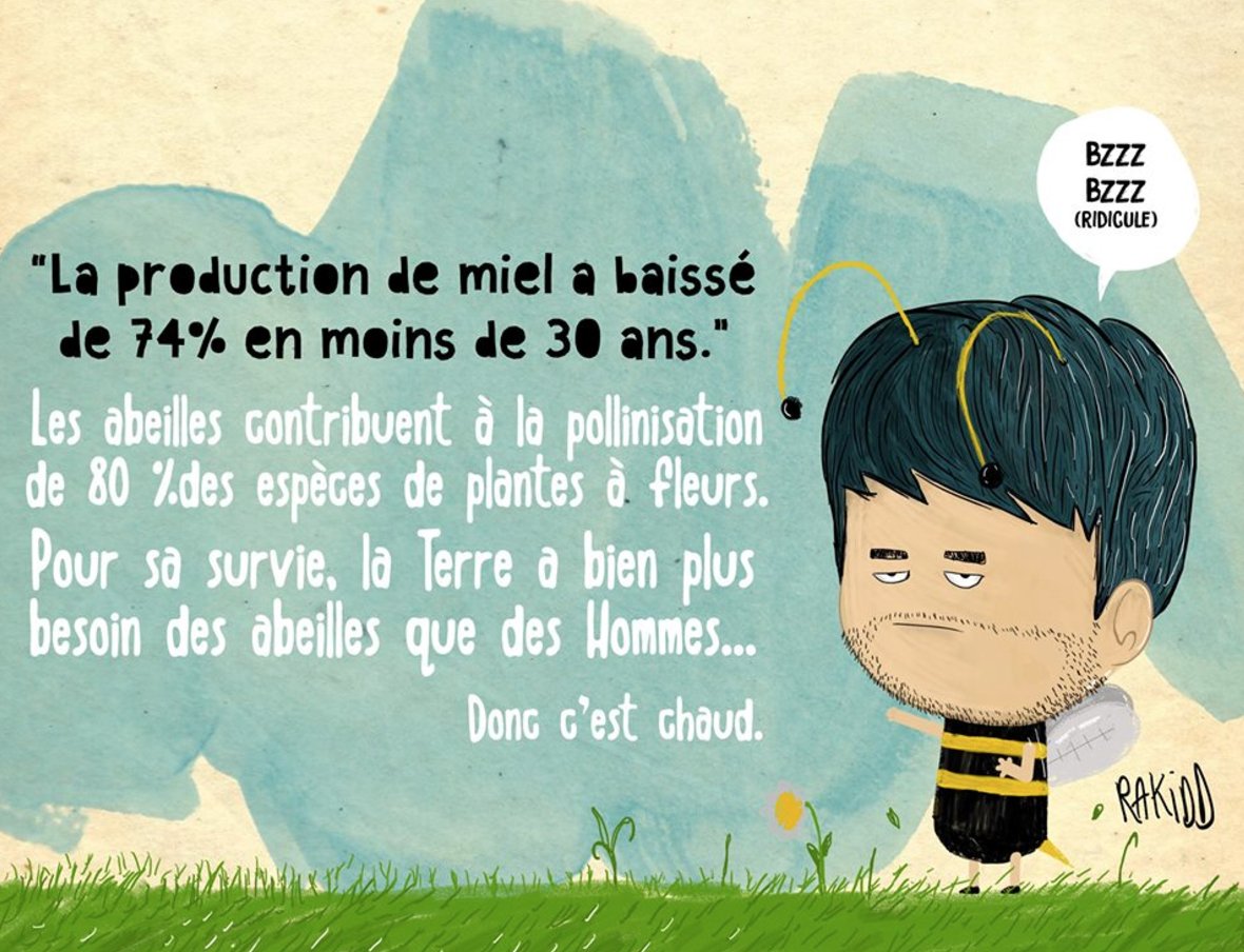 rakidd's tweet photo. Les #abeilles officiellement reconnues comme espèce en voie de disparition. 

Voilà. On l'a fait. Bravo Humain. https://t.co/EelUJZeiGN
