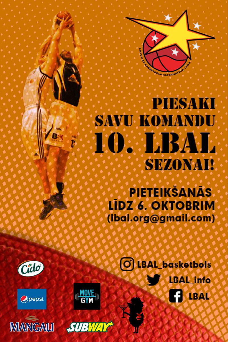 Piesakies jaunajai <a href="/lbal_info/">LBAL</a> sezonai 😎 (lbal.org@gmail.com)