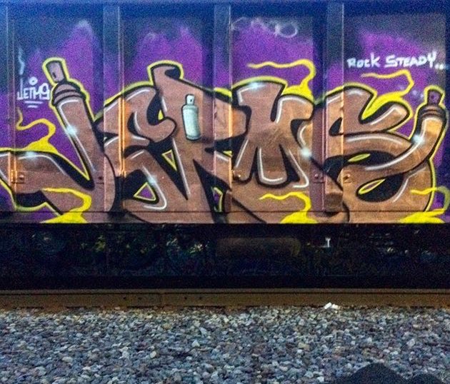 JERMS aka <a href="/DJJS1/">DJ JS-1 / JERMS</a> from his #Instagram page #freight #train #graffiti