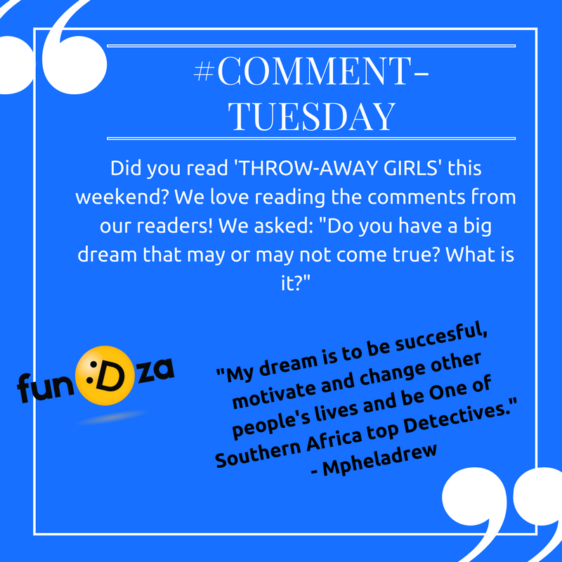 FundzaLitTrust's tweet photo. #CommentTuesday Keep reading and keep commenting! Also tell us what you want to see more / less of? Read the story https://t.co/WnahdxxeOY https://t.co/7a3niEWqHP