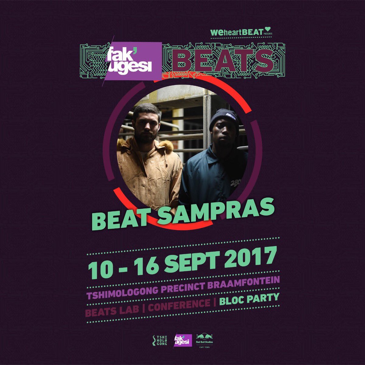 BEAT SAMPRAS

Fusion of the new and cool!!

Live <a href="/fakugesi/">Fak'ugesi Festival</a> festival finale

Limited tickets still available: 

qkt.io/XPeJmo