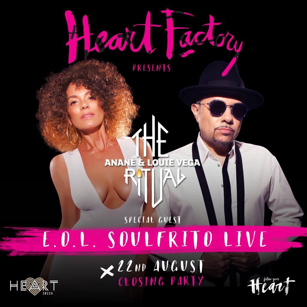 housesinIbiza's tweet photo. Heart Factory  presents "The Ritual" @ananesworld &amp; Little Louie Vega at @HeartIbiza 
🐚https://t.co/xVQPp3mZOQ
#HeartFactory #PartyIsland https://t.co/IdHIp31mUK