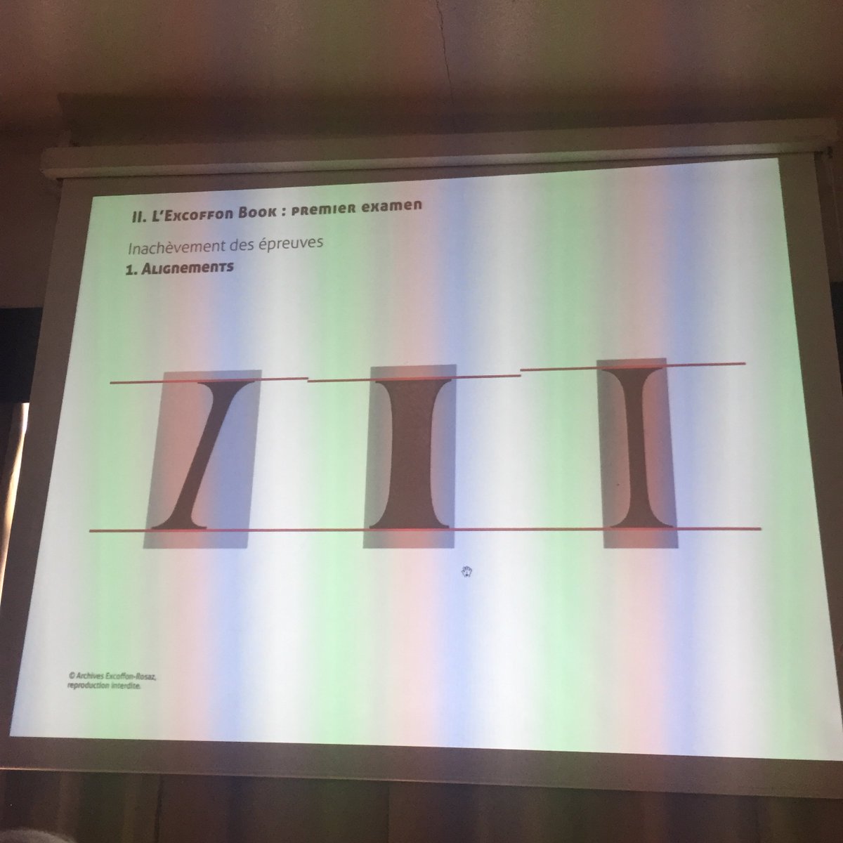 AnthonyMasure's tweet photo. Pb éthique de la numérisation du dernier #Excoffon : faut-il conserver les incohérences formelles ? 
@bruno_bernard #Lure2017 https://t.co/Y9KEXO137e