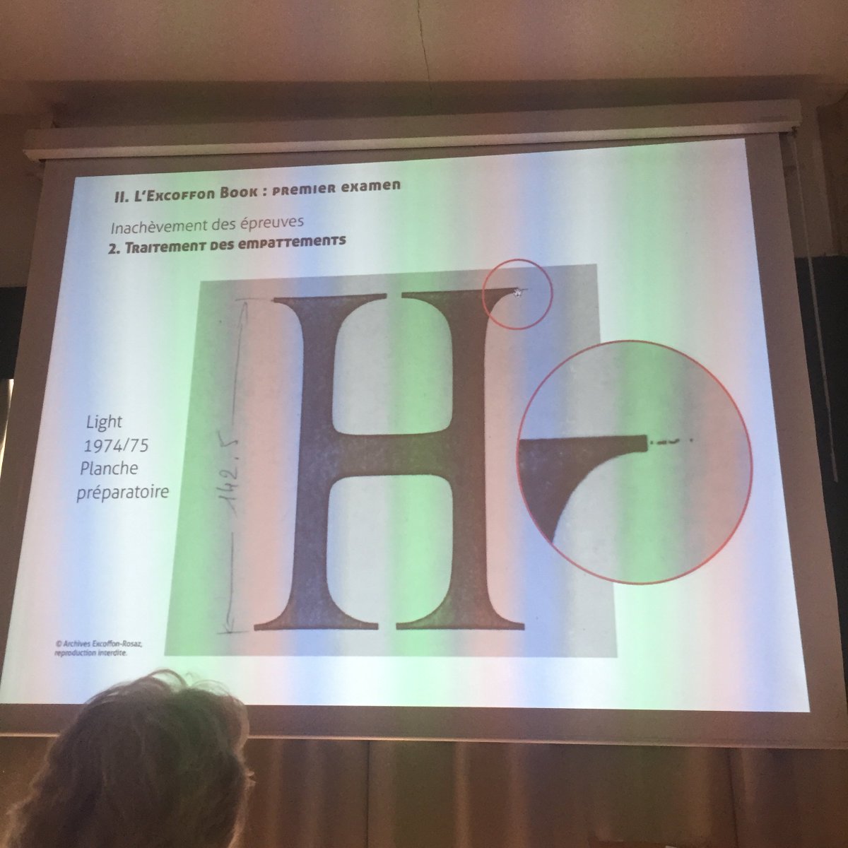 AnthonyMasure's tweet photo. Pb éthique de la numérisation du dernier #Excoffon : faut-il conserver les incohérences formelles ? 
@bruno_bernard #Lure2017 https://t.co/Y9KEXO137e