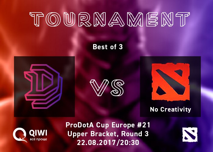 DoubleDimensio1's tweet photo. Сегодня в 20:30 постараемся пробиться в финал виннеров 21 сезона #ProDotaCup ! Болейте за DD! https://t.co/6K5ziJ1g8T