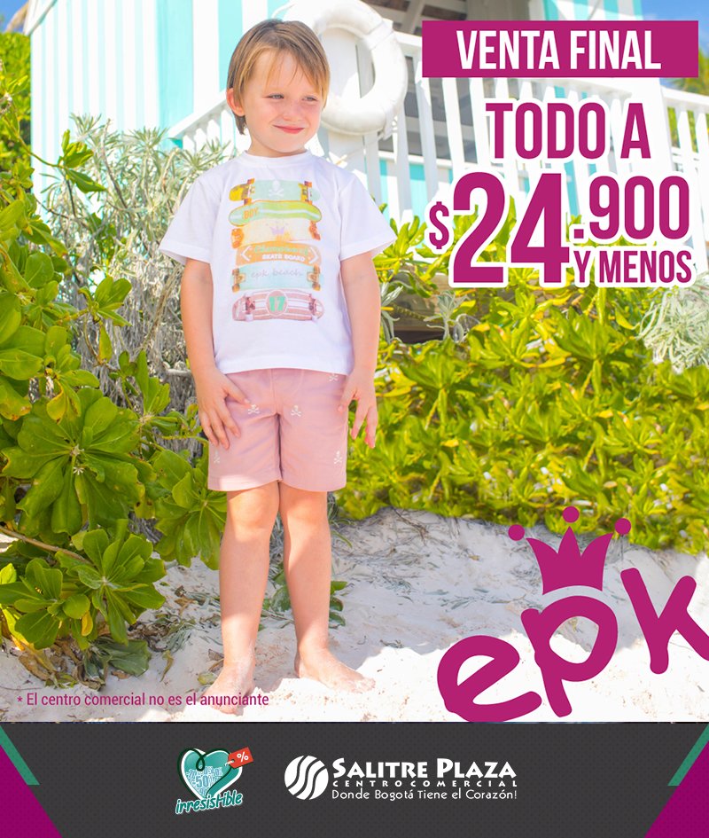 salitreplazacc's tweet photo. Disfruta de tu marca favorita #EPK al mejor precio. Tenemos todo a $24.900 y menos, no te quedes sin tu #LookEPK. 

Local 249 https://t.co/VyetvSru3d