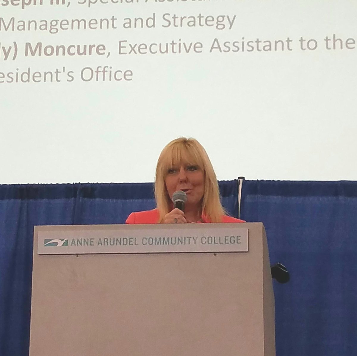 AnneArundelCC's tweet photo. "Take time to feed &amp; explore your own passions. We are models &amp; mentors- we also redefine ourselves." President Lindsay #aaccconvocation https://t.co/KI4eXtfiLp