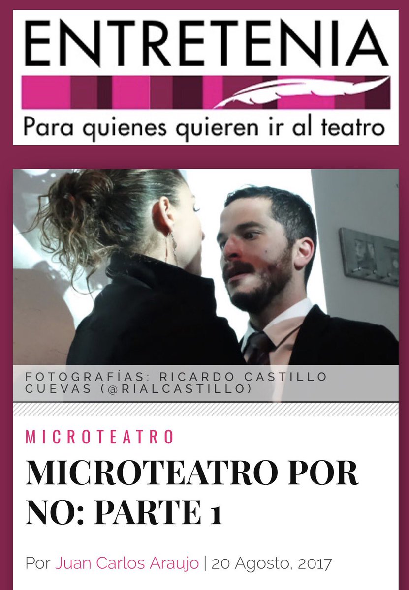 MICRO-RESEÑAS PARTE 1! "Temporada Por No" en MicroTeatro México por entretenia.com RT MAÑANA PARTE 2!
