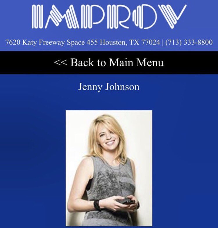RichiOToole's tweet photo. HOUSTON! My friend @ jennyjohnsonhi5 is headlining @ ImprovHouston August 23rd. You don't want to miss this! #HTown https://t.co/xW6FQnOIAw