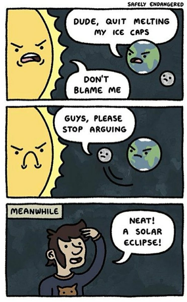 mk21grover's tweet photo. Some eclipse humour! #solareclipse2017 #sunmoonearth https://t.co/MhGaJWGGPS