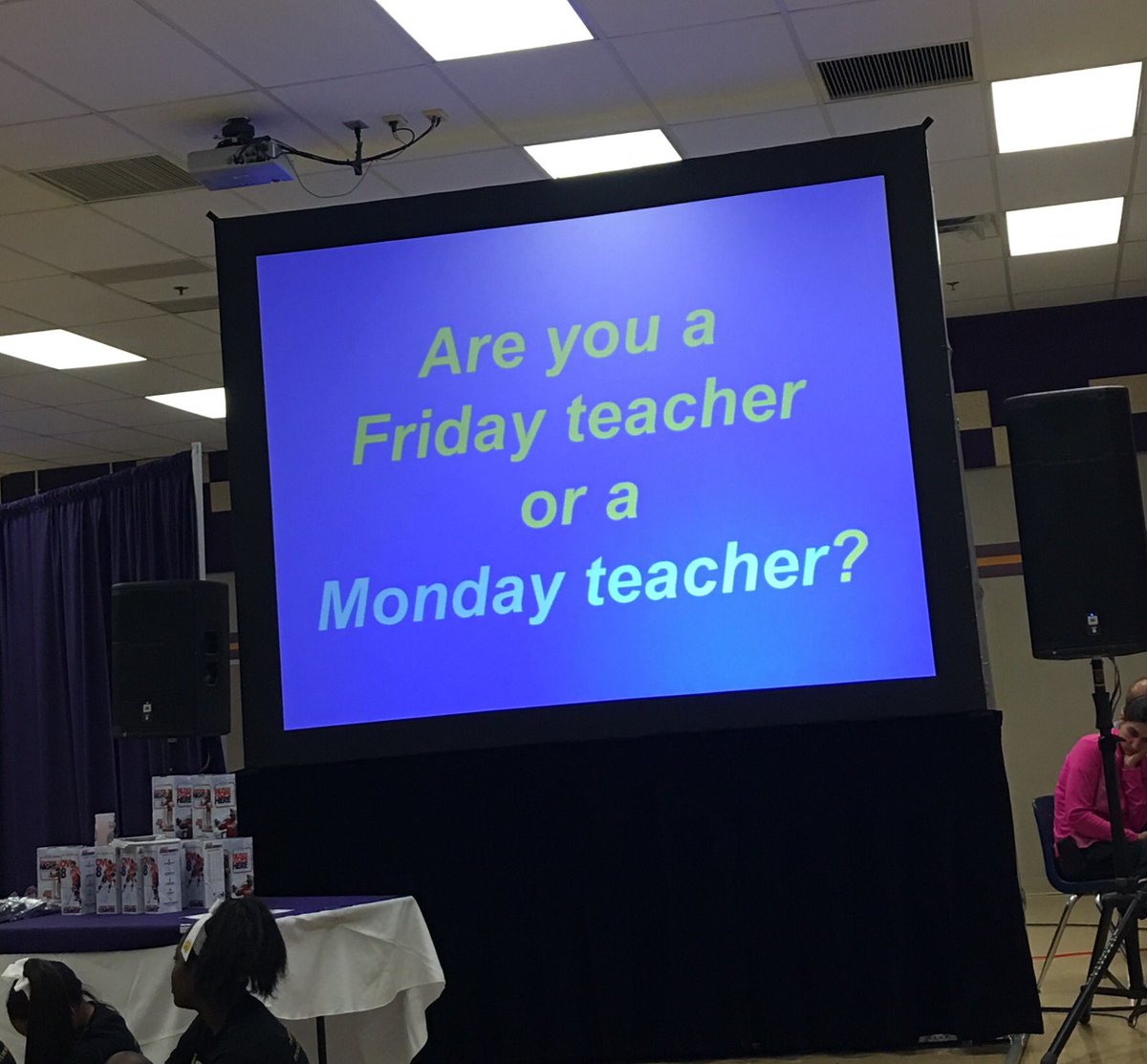 GretchenLHill's tweet photo. @dannyspeaks Thank you, Danny Brassell, for reminding me to be a Monday Teacher! #LBPyramid2017 https://t.co/N2i3O0QuBV