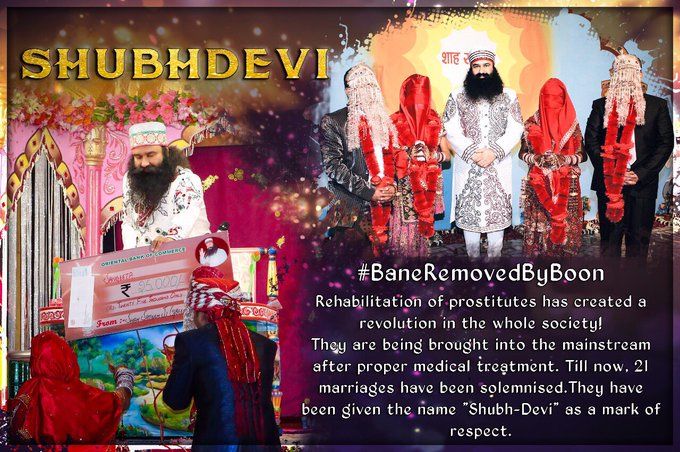 TheWelfareWork's tweet photo. #MSGwhoEradicatedProstitution If anyone want to see the real God Father in this universe,we can say he is ony and only the @gurmeetramrahim https://t.co/DLwSuroJXS