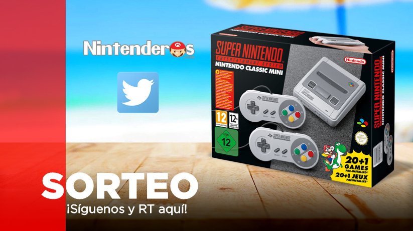 Nintenderos's tweet photo. ¡Sorteamos una SNES Mini! Síguenos y RT aquí para participar - https://t.co/NtAeXosx2h #SNESMini https://t.co/7uyuQyNWkN