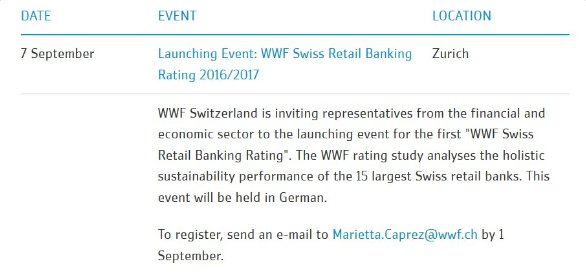 LCanasdaCosta's tweet photo. How sustainable are Swiss retail banks? Check our WWF CH Retail Banking Rating, published early Sept! #greenfinance https://t.co/u17IW5kSHh https://t.co/qVNfgehsZT