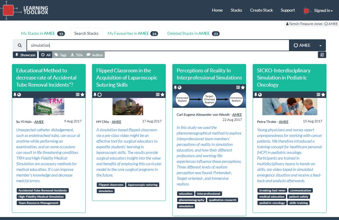 tamsinttj's tweet image. Great to see #EUTEL work & tools #LearningLayers #FP7 #Horizon2020 having an #impact at #AMEE2017 - Learning Toolbox as the ePoster platform