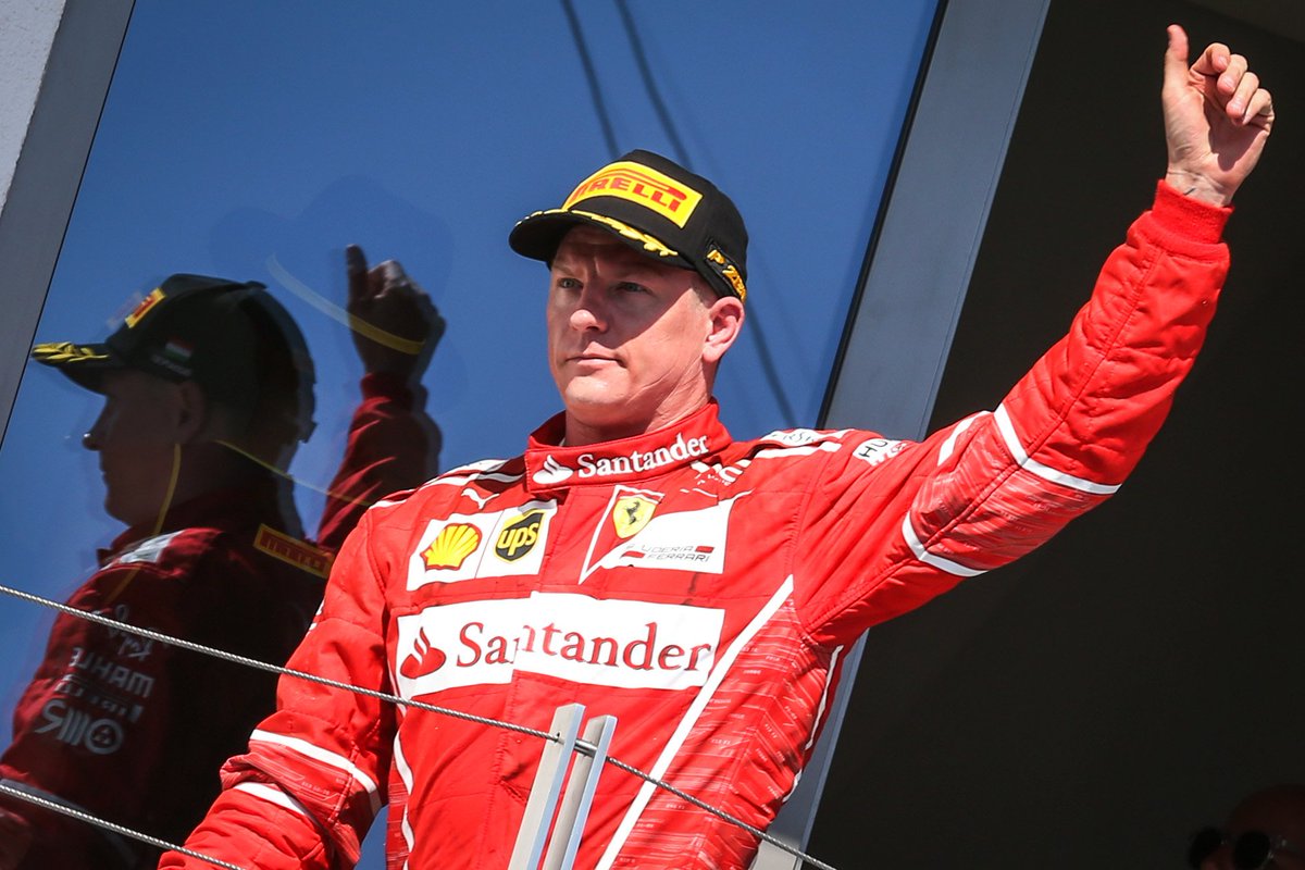 F1's tweet photo. CONFIRMED: Kimi will continue racing with @ScuderiaFerrari next season >> https://t.co/tX55Koe5kY #F1 https://t.co/mrX149ARf8