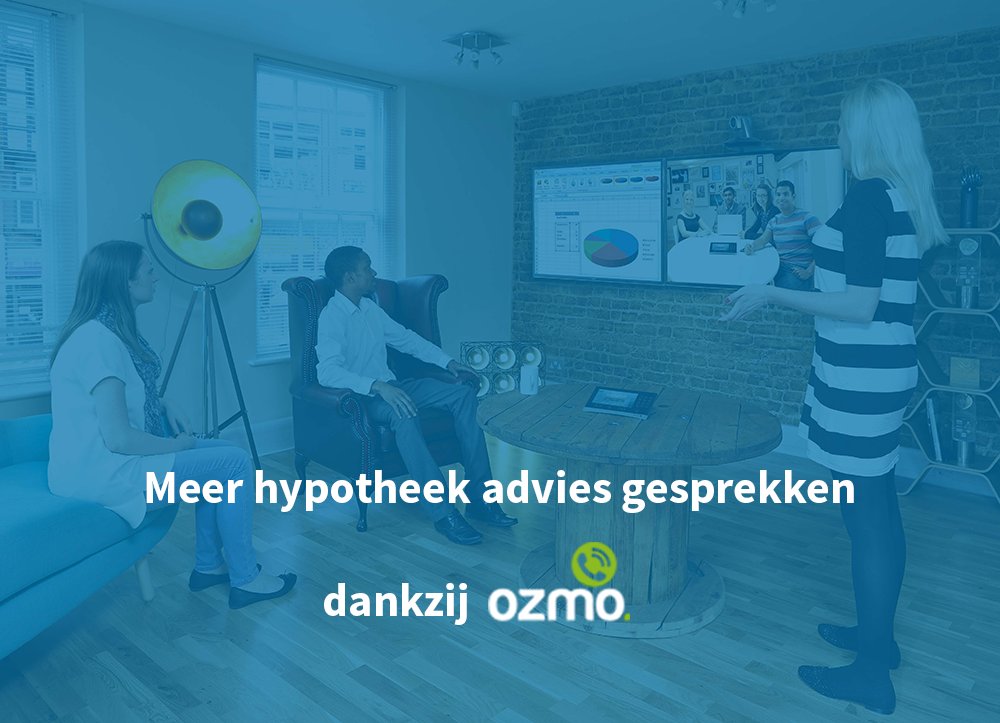 Meer #hypotheek advies gesprekken dankzij #videoconference van OZMO: ozmo.nl/videobellen-va… #makelaar #efficiency #cloud