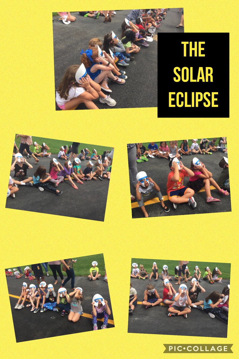 Loved learning about and watching #SolarEclipise2017 with my firsties and all of Elmwood everyone was in awe #inspire203 #Elmwoodinspires