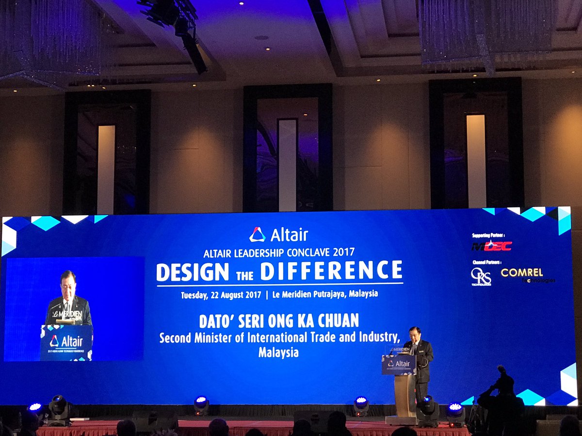 AltairAsean's tweet photo. Leveraging Tech for International Trade, DATO’ SERI ONG KA CHUAN, 2nd Minister-Int. Trade&amp;Ind @MITIMalaysia #DesigntheDifference
#Altair https://t.co/QieDqLzr2e