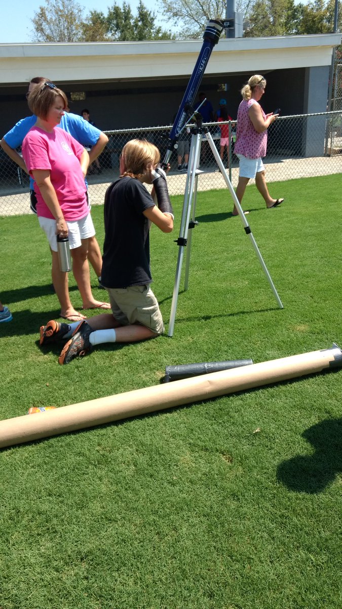 PamelaStich's tweet photo. Loved watching children, and adults line up to use the eclipse viewers Abraham Stich created! @CLAYTONHIGHSCHO #Eclipse2017 #CHSeclipse https://t.co/B67sPBH15p