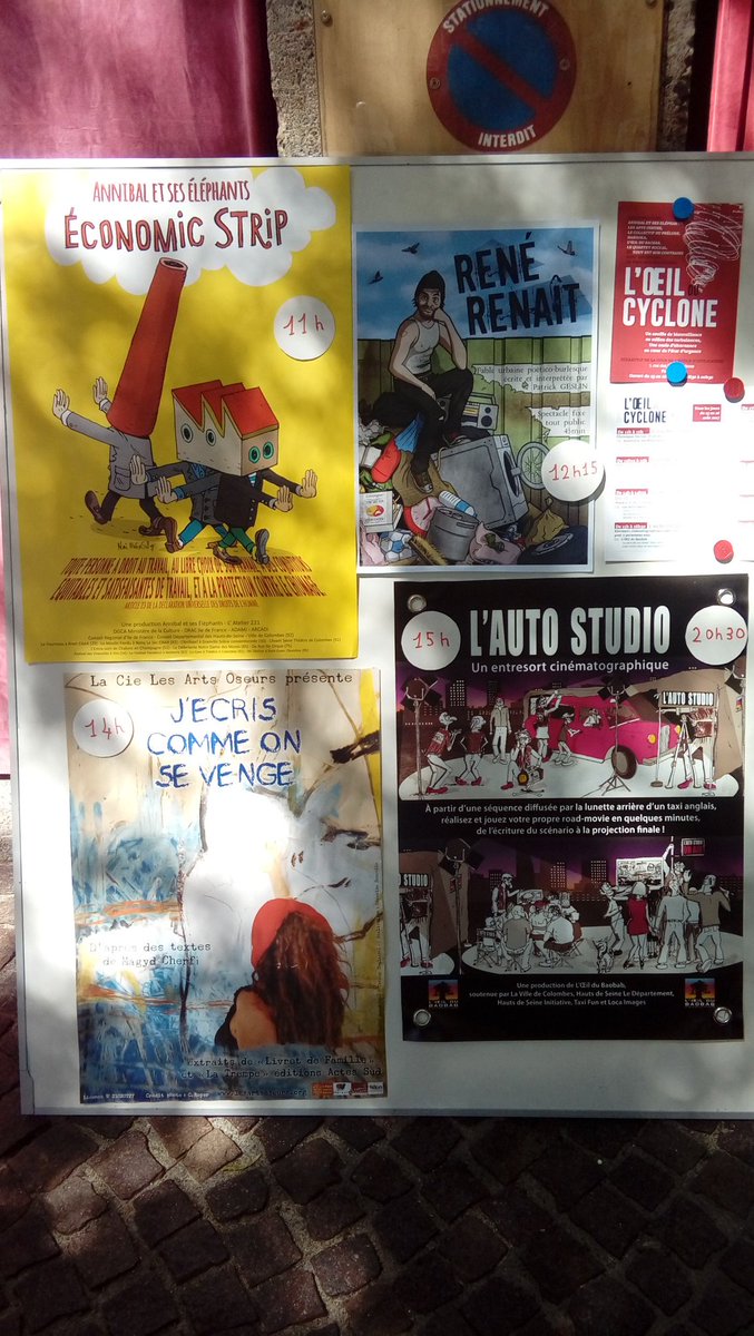 LAutoStudio's tweet image. Les affiches sont là pour le collectif L'Oeil du Cyclone (pastille 97). Rdv à 15h et 20h30 pour l'Auto Studio ! #Aurillac2017
