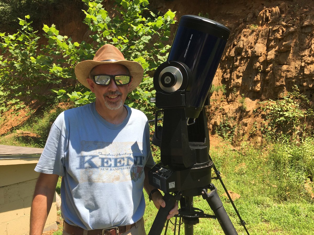 nance_pike's tweet photo. Awesome view of the eclipse in Franklin NC with our telescope https://t.co/QdDijFfvnv