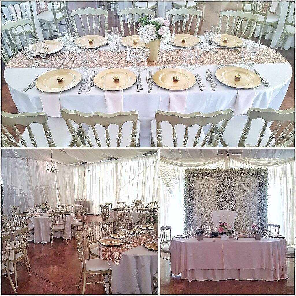 glamlocation's tweet photo. This bridal shower was breathtaking ! @groupemadison #regalchair #blushnapkins #goldchargerplates #blushtablecloths #blushsequinsrunners https://t.co/v5QF2N5svS