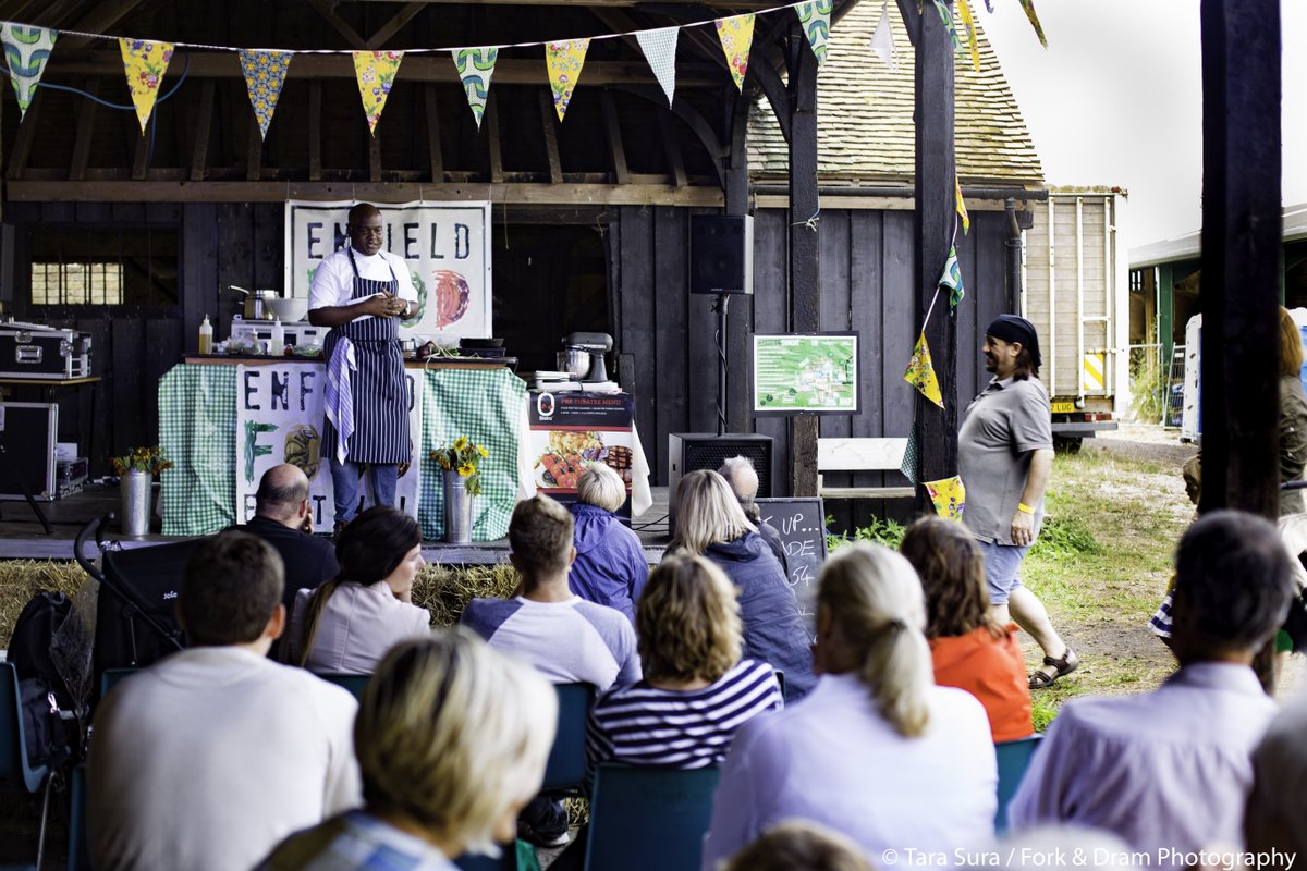 Let everyone know, #enfieldfoodfest is back 27/28 Aug. Demos, vineyard tours, yoga in the orchard, #Enfield Bake-Off and of course FOOD!