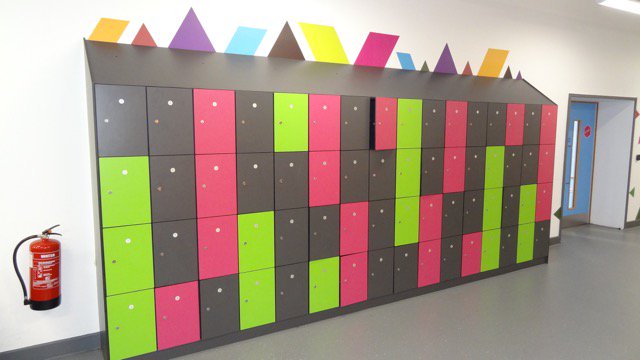 Love these vibrant coloured Genesis lockers manufactured in house from solid grade laminate, supplied and installed to a new youth centre.