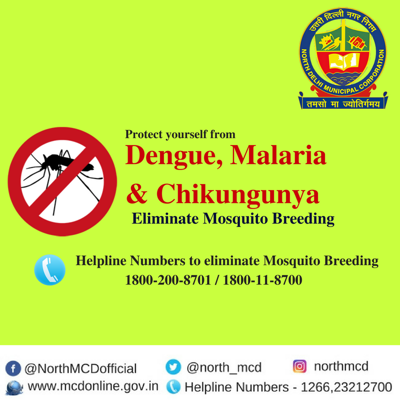 To Eliminate Mosquito breeding conditions, contact us on the following numbers. #NorthMCD #NorthMCDforSwachhta #NorthMCDforSwasthya <a href="/JPNadda/">Jagat Prakash Nadda</a>