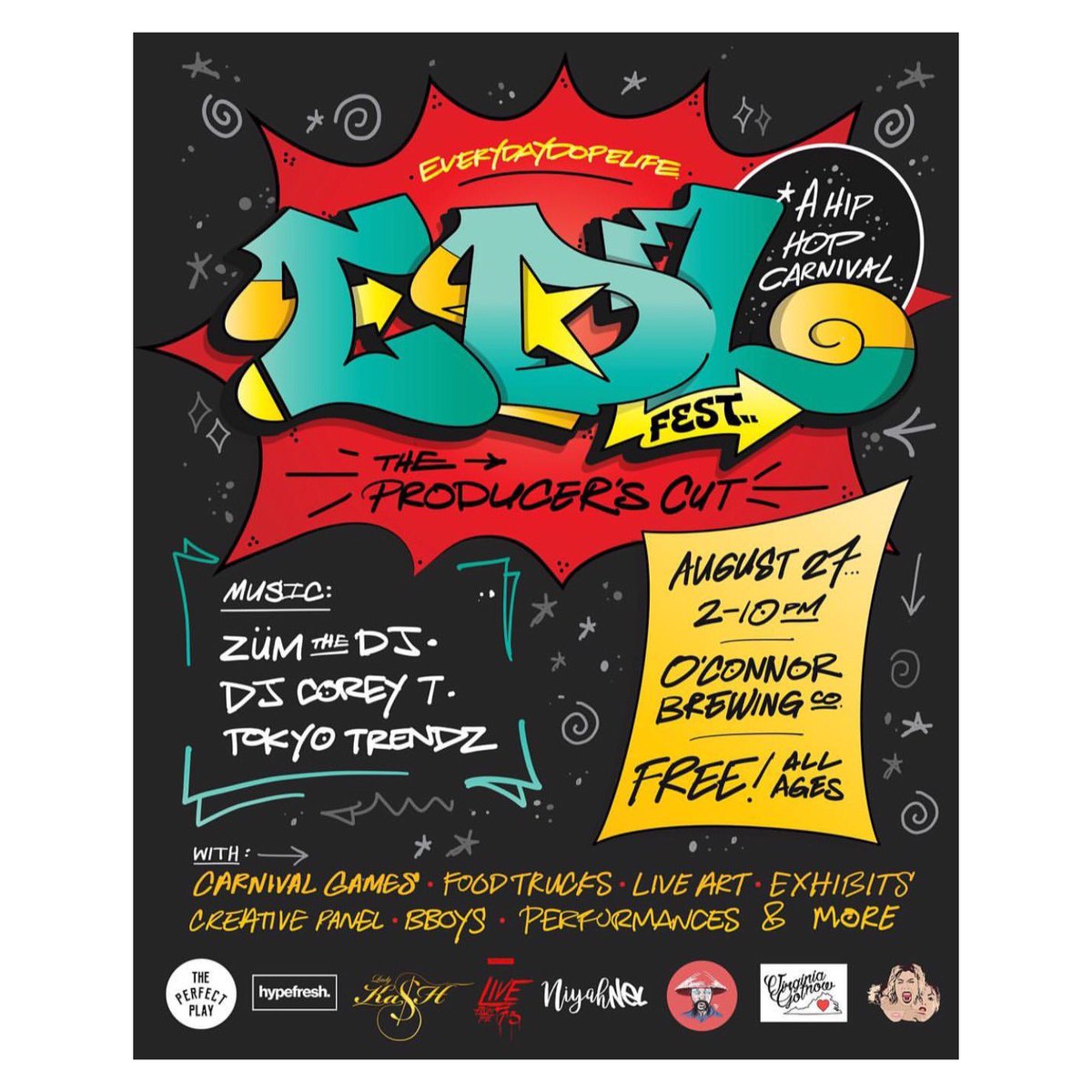 Industryill's tweet photo. It's going down this Sunday Aug 27 @Everyday_Dope is having its 1st EDL Fest. A Hip Hop Carnival don't miss out!!! https://t.co/xie9Nnb2im