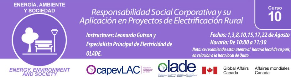 OLACDEORG's tweet photo. Hoy, 7ma sesión del Curso Virtual: Responsabilidad Social Corporativa y su aplicación en proyectos de electrificación rural https://t.co/Zq1MBp611w