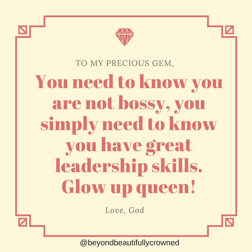 beyondcrowned's tweet photo. You are not bossy, but you are a BOSS. Rock the skills God gave you! You are a Woman of God and not one person can take that from you! #boss https://t.co/MkJrCb1AiL