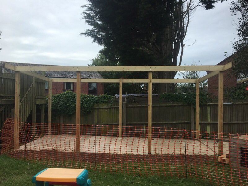 Our outdoor classroom is starting to take shape #fizzyfish #outdoorlearning