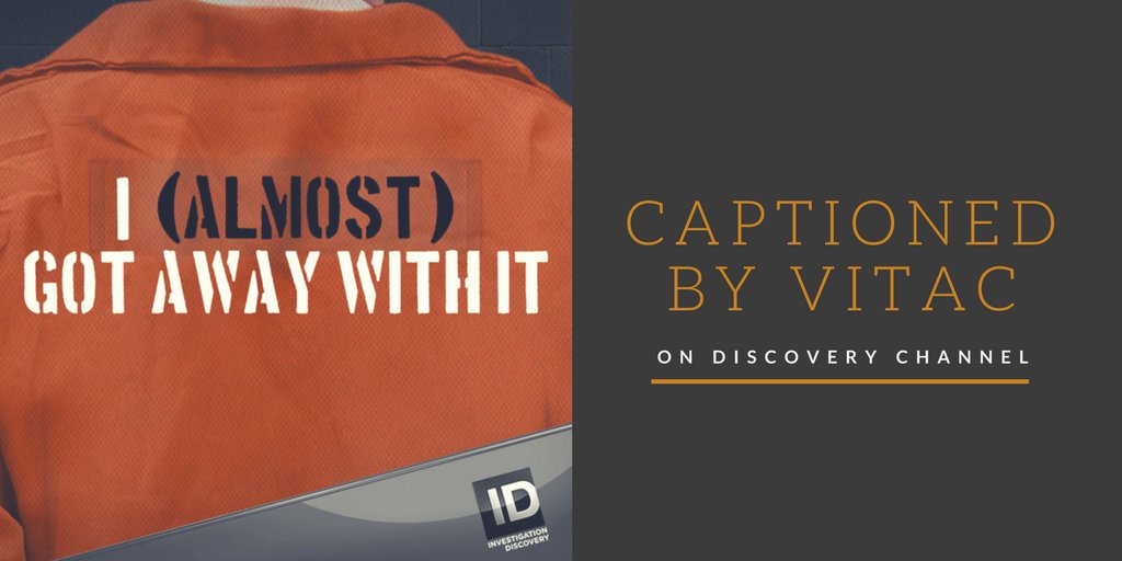 VITAC_Captions's tweet photo. "I Almost Go Away With It" is on now @Discovery channel! These inmates were close, but law enforcement caught up to them. #IAGAWI https://t.co/VrmeT3sVOw