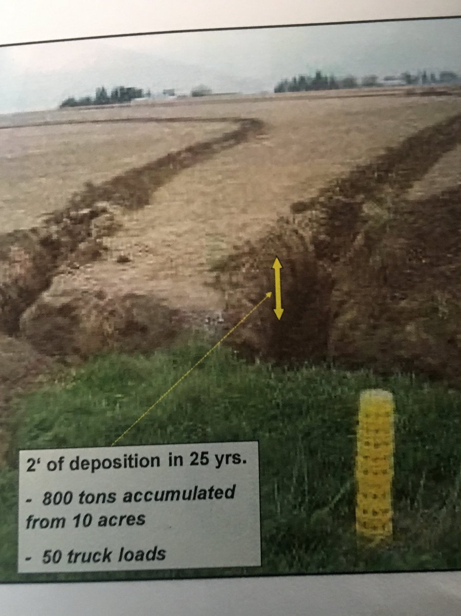 notrunningfast's tweet photo. #soilsummit17 @CraigMerkley #WASCoB great tool for water mgmt but still high rate of #soilerosion; Lg accumulation reduced efficacy of berm https://t.co/c8PwaJULPn