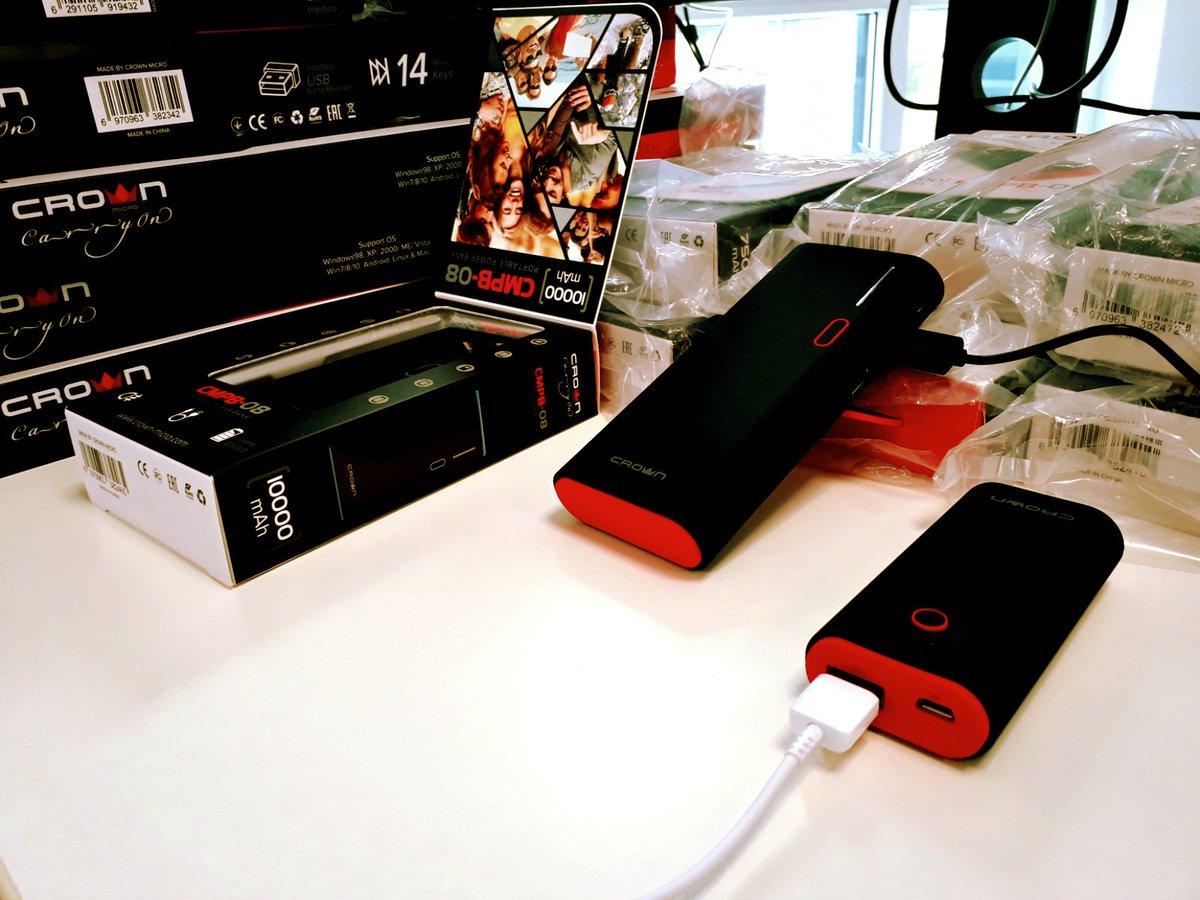 CrownMicroEU's tweet photo. After #testing a bunch of keyboards last week, we carry on checking out our new stock of #powerbanks! https://t.co/bC7JsgPN7Q