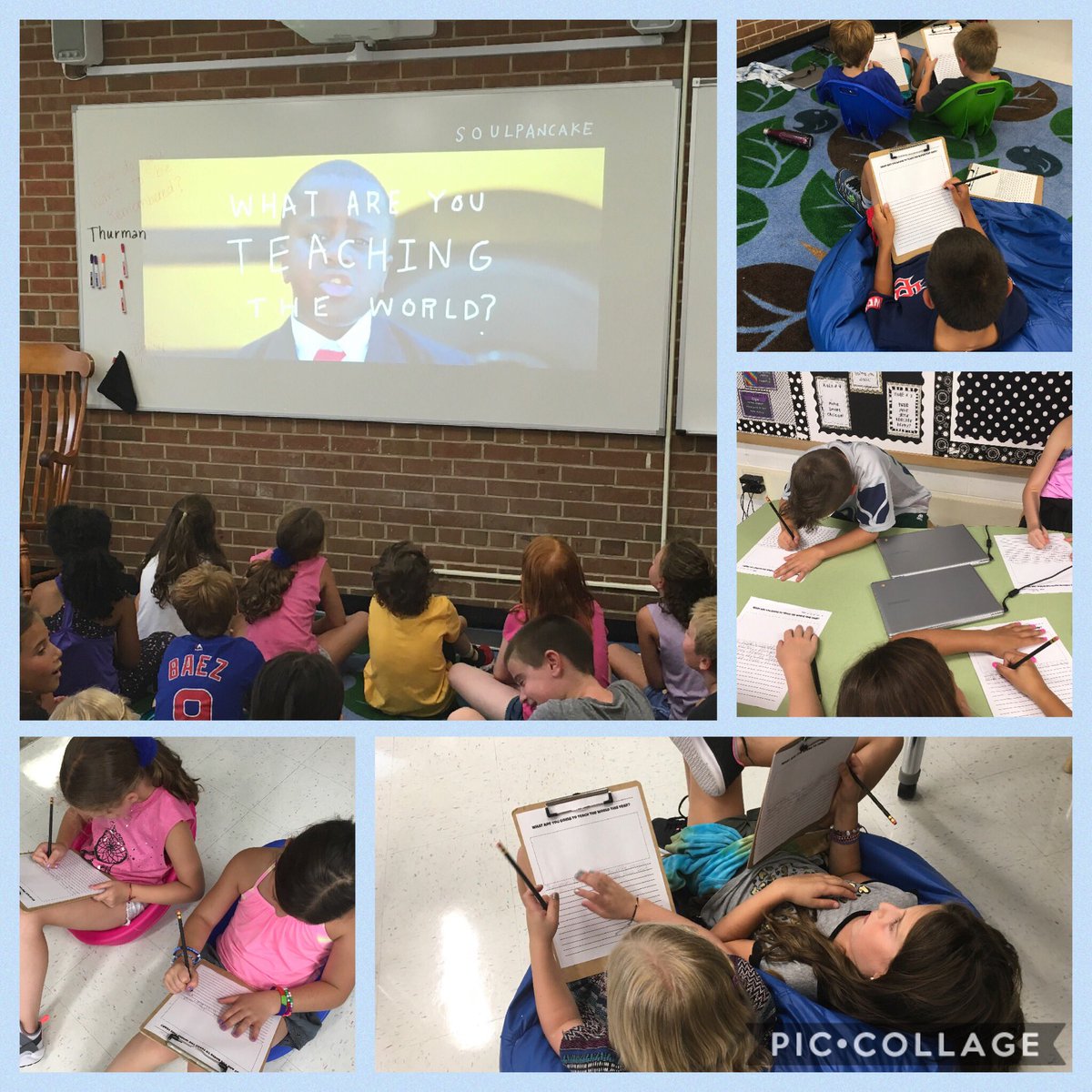 Love starting the school year with inspiring messages from <a href="/iamkidpresident/">Kid President</a> encouraging my Ss to be more awesome #Kip109 #engage109